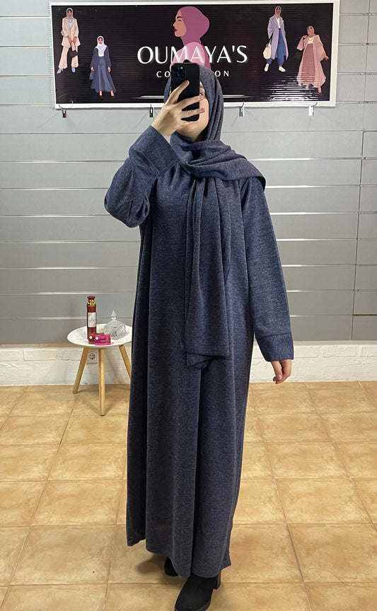 Abaya con velo Invierno